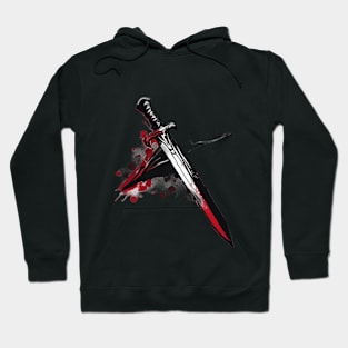 Sword Ruby Red Shadow Silhouette Anime Style Collection No. 355 Hoodie